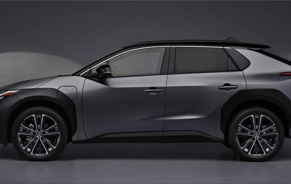 The new Toyota bZ4X electric SUV with a 71.4 kWh battery