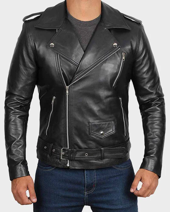 Mens asymmetrical jacket