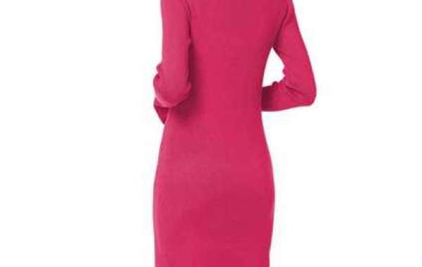 Sweater Dresses Women Botton Down Bodycon Maxi Dress rose Collar Neck Ribbed Knit Dress
