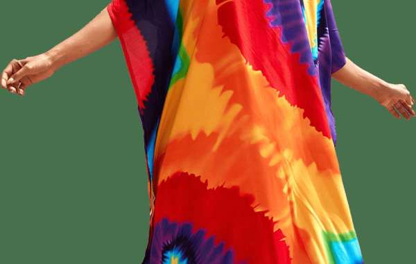 Women’s rainbow caftans Vneck loose oversized swimsuit cover up