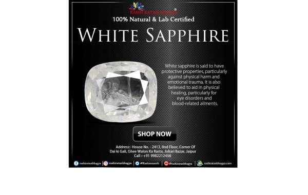 Buy Precious White Sapphire Gemstone Online From RashiRatanBhagya