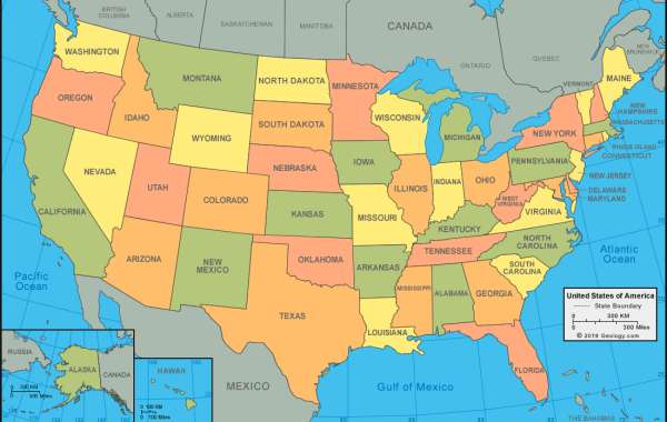 What is a map of the United States used for?