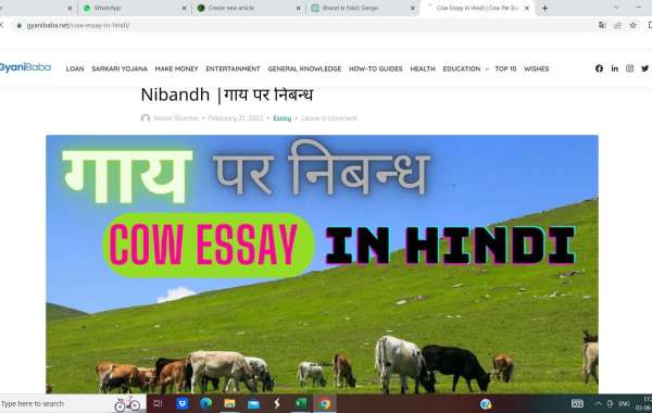 cow essay in hindi