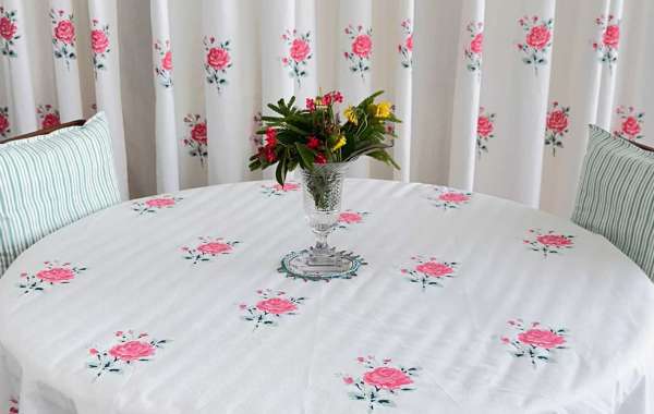 Exquisite collection of hand block printed dining tablecloths From Soma Shop